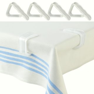 Pinzas Sujeta Manteles para Mesas - Ideal para Exterior (Jardín, Terraza, Restaurante, Camping, Patio) - Clip Plastico para Papel, Hule y Tela